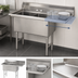 Thumbnail image #3 for Advance Tabco 2-Compartment Fabricated Sink with Right-Hand Drainboard, 16-Gauge 304 Stainless Steel, 16 x 20 x 14-Inch Bowls