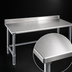 Thumbnail image #3 for Eagle Group Budget Series 60 in. x 30 in. Work Table with 4-1/2 in. Backsplash, 430 Stainless Steel Top, and Galvanized Base