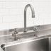 Thumbnail image #3 for BK Resources Evolution Deck Mount Manual Faucet with 8-Inch Gooseneck Spout, 8-Inch Centers