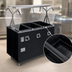 Thumbnail image #3 for Vollrath 2-Series Affordable Portable Deluxe 3-Well Mobile Hot Food Station with Buffet Breath Guard and Enclosed Storage Base