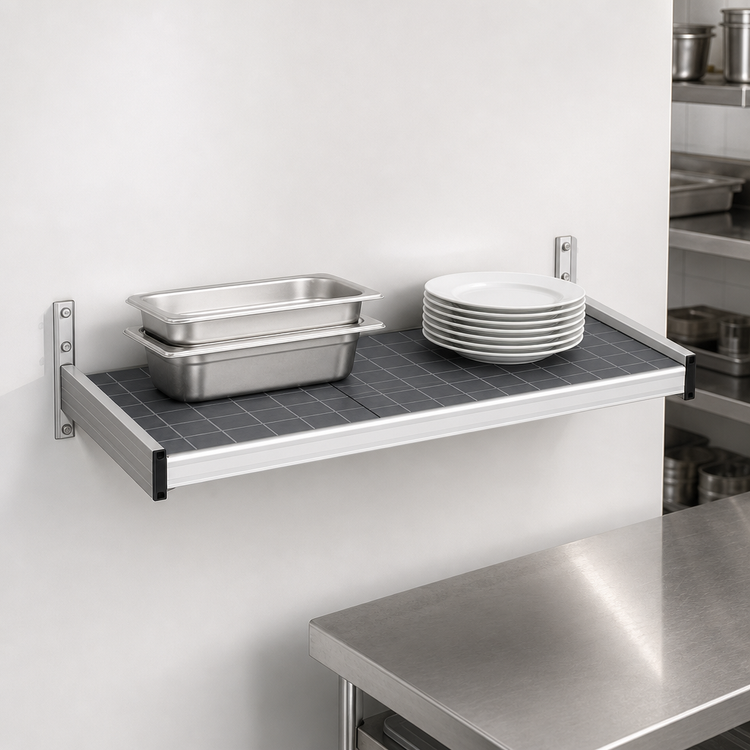 Product image #3 for Fermod 26-Inch Wide x 18-Inch Deep Solid Wall-Mounted Shelving Unit with Removable Polymer Inserts