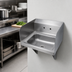 Thumbnail image #3 for John Boos Pro-Bowl Wall-Mounted Stainless Steel Hand Sink with Side Splashes, 14 x 10 x 5-Inch Bowl