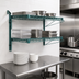 Thumbnail image #3 for Quantum Wall-Mount Cantilever Double Wire Shelving Unit, 42 x 24 Inches, Green Epoxy Antimicrobial Finish