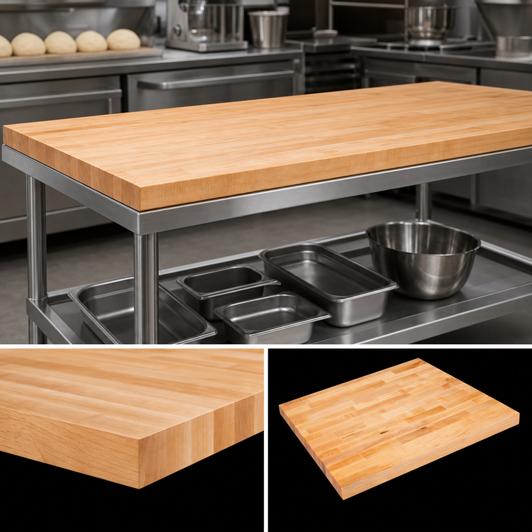 Product image #3 for John Boos 144-Inch x 24-Inch Edge Grain Northern Hard Rock Maple Work Table Top