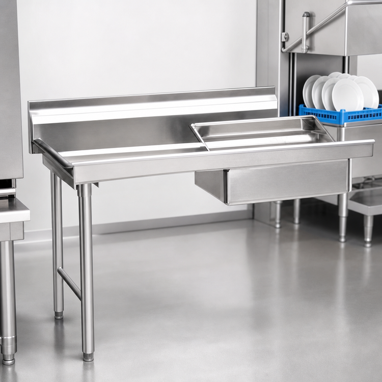 Product image #3 for Eagle Group Straight Soiled Dishtable with 20 x 20 x 5 Pre-Rinse Sink, Left-to-Right, 36 x 30 Inches