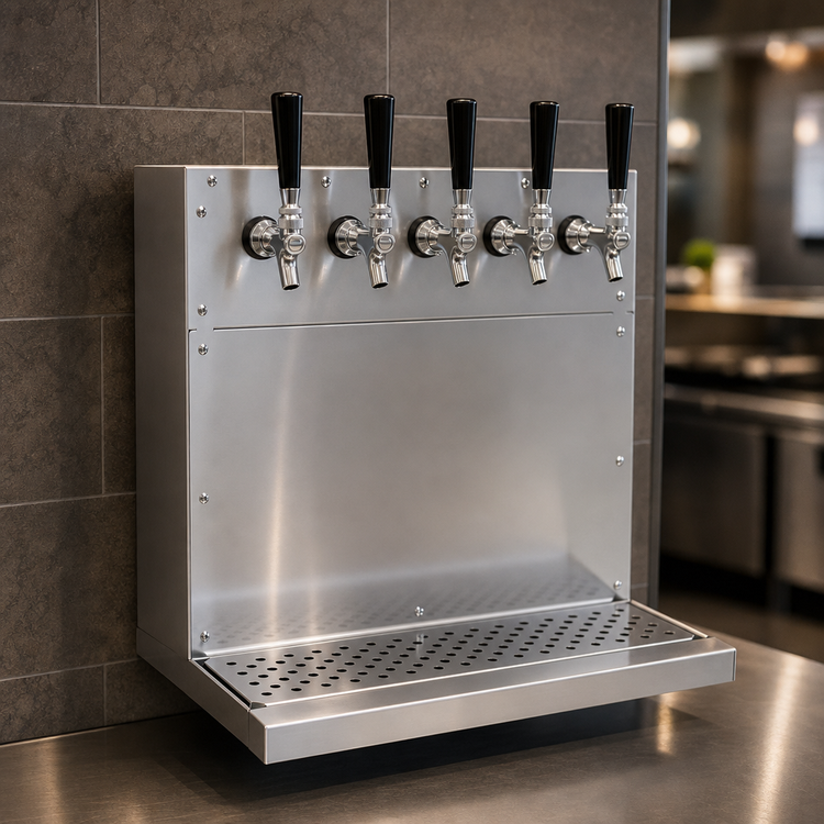 Product image #3 for Glastender Wall-Mount Glycol-Cooled Draft Dispensing Tower with 5 Stainless Steel Faucets