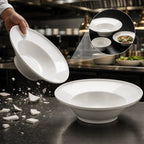 Thumbnail image #3 for American Metalcraft Endurance MEL7 87 oz Round White Melamine Bowl, 12" Diameter Case of 36