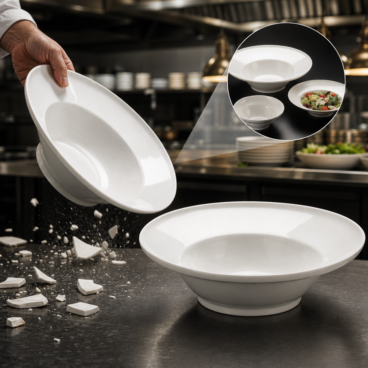 Product image #3 for American Metalcraft Endurance 87 oz Round White Melamine Bowl