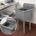 Thumbnail image #3 for Advance Tabco Special Value Series 1-Compartment Fabricated Sink, 24