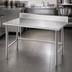 Thumbnail image #3 for Advance Tabco 84-Inch x 24-Inch Open Base Work Table with 14-Gauge 304 Stainless Steel Top and 5-Inch Backsplash