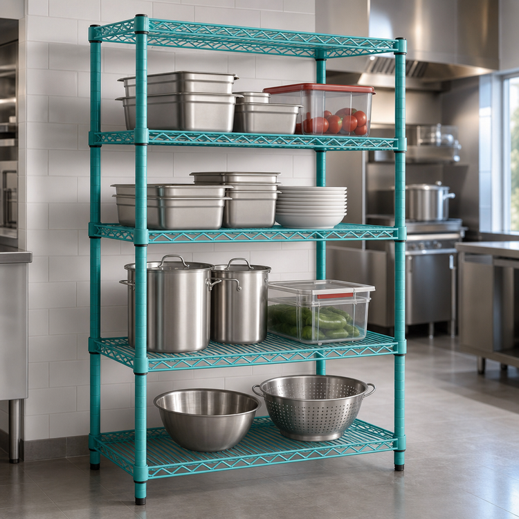 Product image #3 for EagleGard 4-Tier Wire Shelving Starter Unit, 72W x 24D x 74H