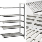Thumbnail image #3 for Cambro Camshelving® Elements EXA185472V5480 5-Shelf Vented Stationary Add-On Polymer Shelving Unit, 18" Deep x 54" Wide x 72" High