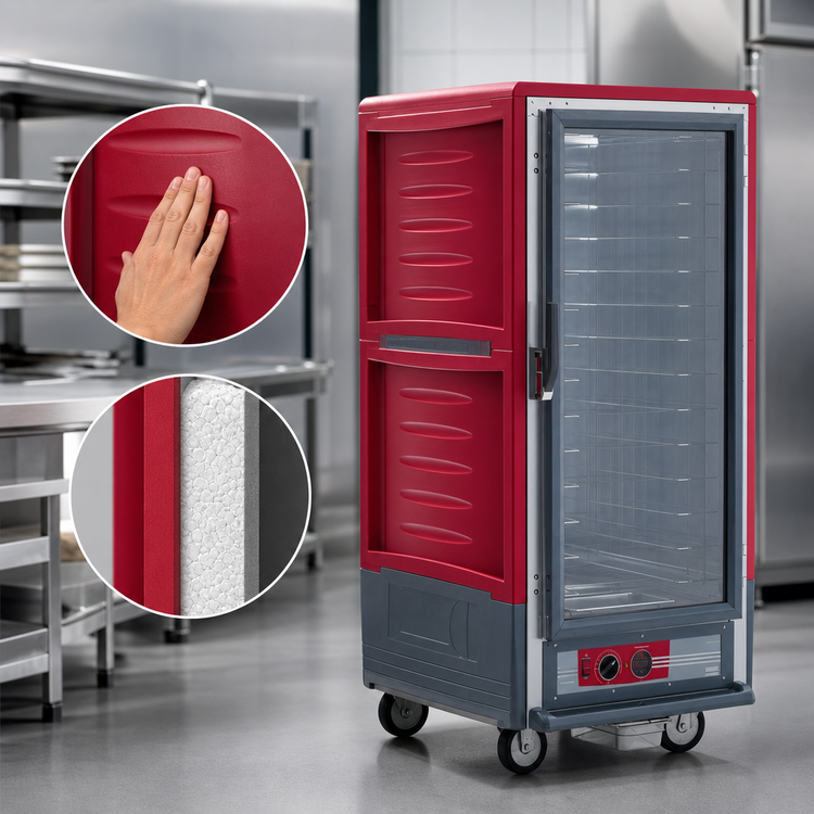 Product image #3 for Metro C5 3 Series Heated Holding Cabinet, 3/4 Height, Clear Door, Mobile