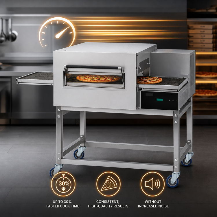 Product image #3 for Lincoln Impinger II Single-Deck Electric Conveyor Oven with FastBake, Front-Loading Glass Access Window, 208V, 3-Phase, Right-to-Left