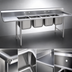 Thumbnail image #3 for Eagle Group 314 Series Four-Compartment Stainless Steel Sink with Dual 18-Inch Drainboards