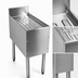 Thumbnail image #3 for CHOICE C-DBA-12 12-Inch Underbar Drainboard — 19-Inch Deep Stainless Steel, Freestanding (Open Base)