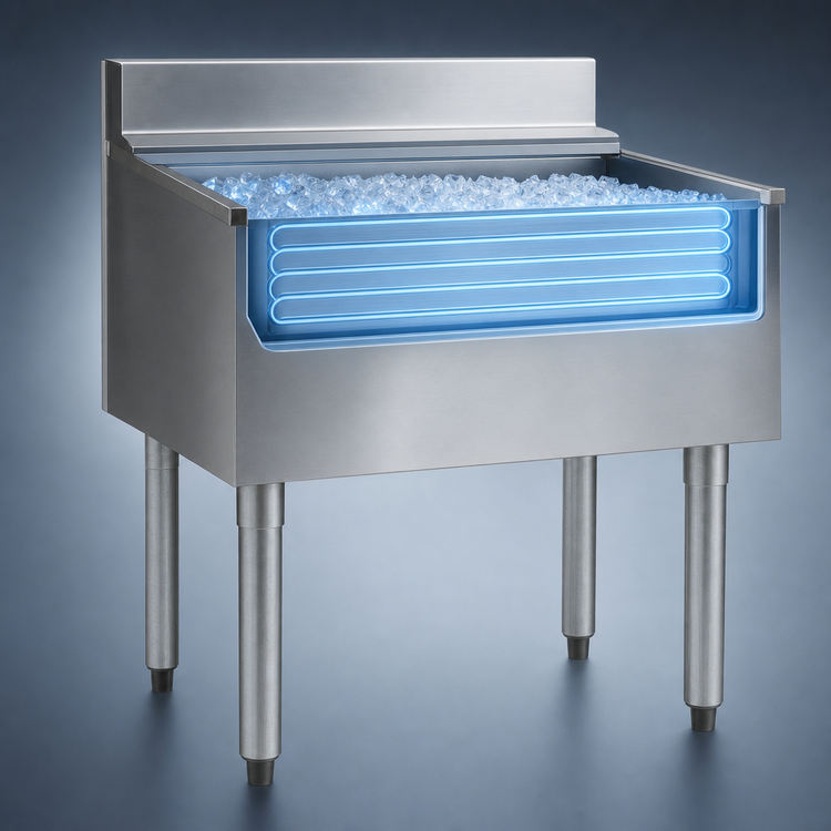 Product image #3 for Eagle 2200 Series 42-Inch Underbar Ice Bin/Cocktail Unit with 7-Circuit Cold Plate, 239 lb Capacity