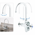 Thumbnail image #3 for T&S Brass B-0316 Double Pantry Faucet with Swivel Gooseneck Nozzle, Deck Mounted