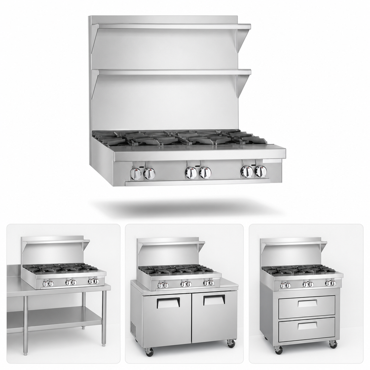 Product image #3 for Southbend Platinum Heavy Duty 36-Inch Modular Gas Sectional Range with 4 Open Burners