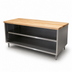 Thumbnail image #3 for 72-Inch x 36-Inch Hard Maple Top Chef Table with Stainless Steel Open Front Cabinet Base