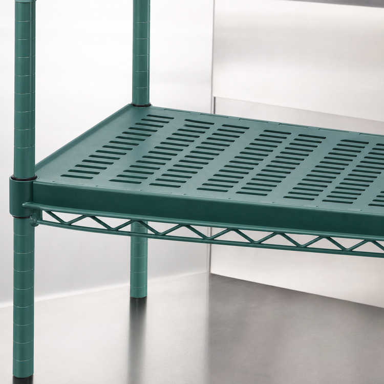 Product image #3 for Eagle Group QuadPLUS Solid Polymer Shelf Mat, 72 x 21 Inch, Green