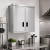 Thumbnail image #3 for KoolMore 24 Inch Wall-Mounted Stainless Steel Commercial Wall Cabinet with Locking Hinged Doors and 2 Shelves