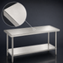 Thumbnail image #3 for Advance Tabco 120-Inch x 24-Inch 14-Gauge 304 Stainless Steel Work Table with Undershelf