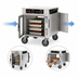 Thumbnail image #4 for Metro HotBlox Narrow 4-Pan Pass-Thru Undercounter Insulated Holding Cabinet, Clear Front Door / Solid Rear Door, Analog Control