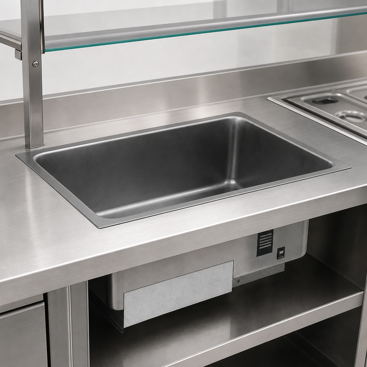 Product image #3 for Eagle Group Drop-In Top-Mount Rectangular Electric Hot Well Food Warmer, 1 Full-Size Pan, Thermostatic, 240V