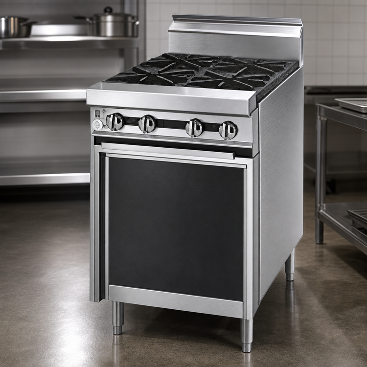 Product image #3 for Titan JTRH-8-A Heavy Duty 48 Inch 8-Burner Gas Range with Cabinet Base
