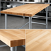Thumbnail image #3 for John Boos JNB04 72-Inch x 24-Inch Edge Grain Wood Top Work Table with Galvanized Base
