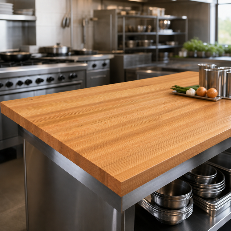 Product image #3 for John Boos Appalachian Red Oak Edge Grain Island Countertop, 120 x 38 x 1-1/2 Inch, Penetrating Oil Finish