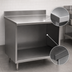 Thumbnail image #3 for Eagle Spec-Master Open Front Cabinet Base Worktable with 4-1/2 Inch Backsplash, 84 x 24 Inches, 14-Gauge Stainless Steel Top