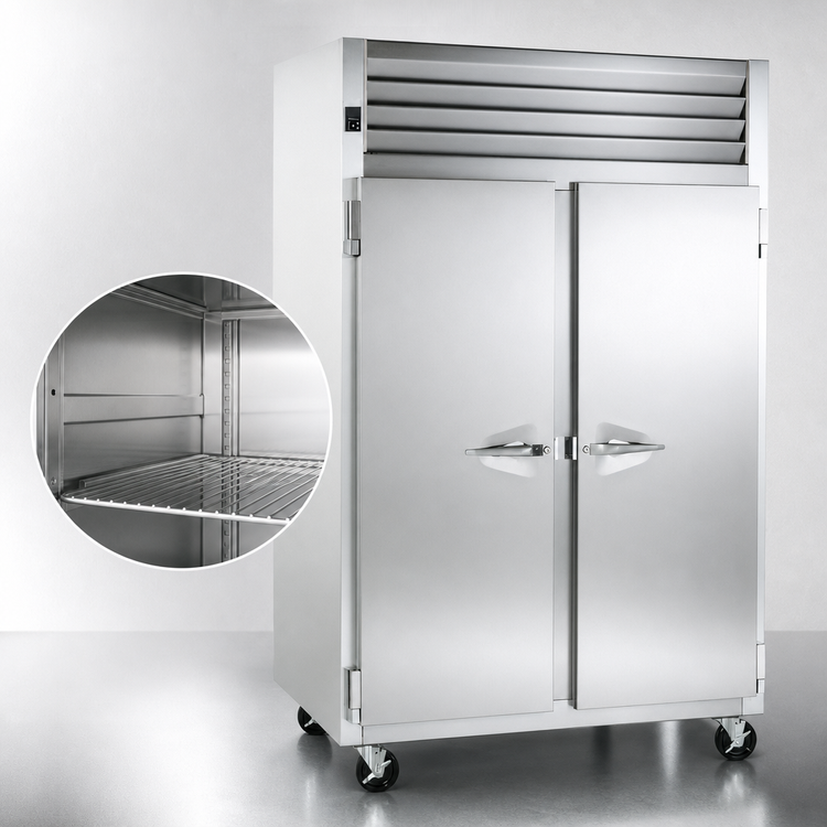 Product image #3 for Traulsen Spec-Line Two-Section Reach-In Heated Holding Cabinet, Half-Height Solid Doors, Standard Depth