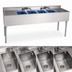 Thumbnail image #3 for BK Resources 72-Inch 4-Compartment Underbar Sink with Left and Right Drainboards and Faucets