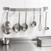 Thumbnail image #3 for Advance Tabco Special Value 36-Inch Wall-Mounted Single Bar Stainless Steel Pot Rack with 6 Plated Double Hooks