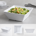 Thumbnail image #3 for American Metalcraft Square Melamine Serving Bowl, 208 oz., Faux Slate, White