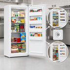 Thumbnail image #3 for Koolmore RUF-17C 32.8-Inch White 1-Section Convertible Reach-In Refrigerator/Freezer, Self-Contained, Solid Hinged Door
