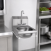 Thumbnail image #3 for Eagle Group Space-Saver Wall-Mounted Hand Sink with Deck-Mount Gooseneck Faucet, 12-Inch Wide, 304 Stainless Steel