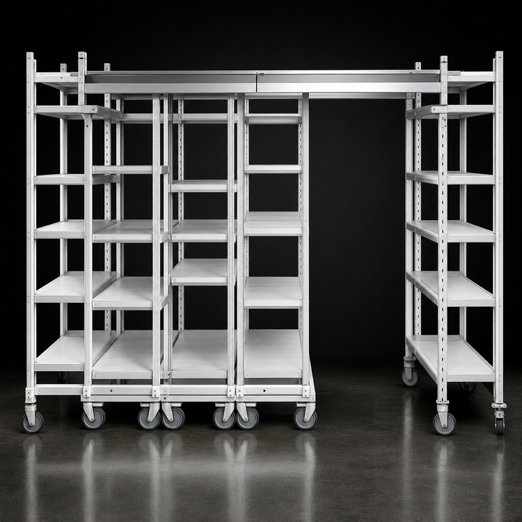 Product image #3 for MetroMax Q Top-Track 21-Inch Mobile Shelving Unit Kit