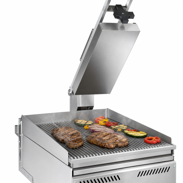 Product image #4 for Vulcan VMCS-202 Electric Clamshell Griddle Hood with Grooved Steel Plate