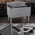 Thumbnail image #3 for Glastender 30-Inch Underbar Stainless Steel Combo Ice Bin/Cocktail Unit with Left 3-Bottle Storage and 10-Circuit Cold Plate