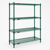 Thumbnail image #3 for Eagle Valu-Gard Quad-Adjust 4-Tier Stationary Wire Shelving Starter Unit, 60-Inch W x 24-Inch D x 74-Inch H