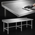 Thumbnail image #3 for 84 Inch x 30 Inch x 34 Inch Open Base 18 Gauge 304 Stainless Steel Worktable