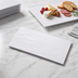 Thumbnail image #3 for American Metalcraft 18-Inch Rectangular White Melamine Faux Slate Serving Platter
