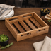 Thumbnail image #4 for American Metalcraft Acacia Wooden Serving Crate, Square, 11-1/4 Inch