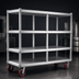 Thumbnail image #3 for Channel Manufacturing FTDR-3 Mobile Aluminum Tray Drying Rack, 3-Tier, 40 Slots Per Shelf
