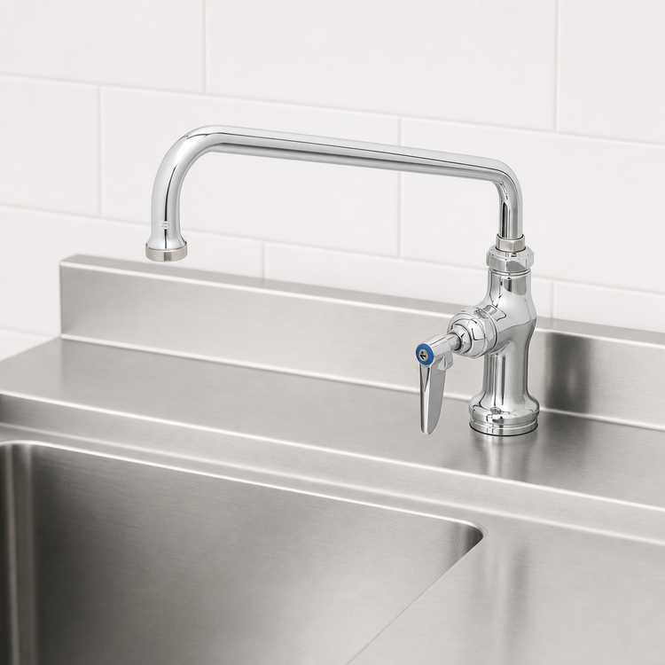 Product image #3 for T&S Brass Single Pantry Deck-Mounted Faucet with 12-Inch Swing Nozzle