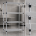 Thumbnail image #3 for EAGLEbrite Quad-Adjust Stationary 4-Tier Starter Wire Shelving Unit, 36-Inch W x 24-Inch D x 74-Inch H, Zinc Finish