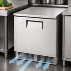 Thumbnail image #3 for True Mfg. - General Foodservice TFT-32-HC 32-Inch One-Section Worktop Refrigerator, Stainless Steel Door, Front-Breathing, Self-Contained